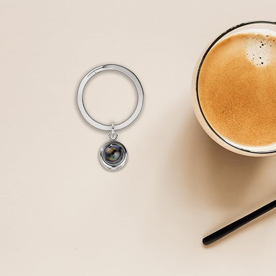 Personalized Circle Photo Keychain