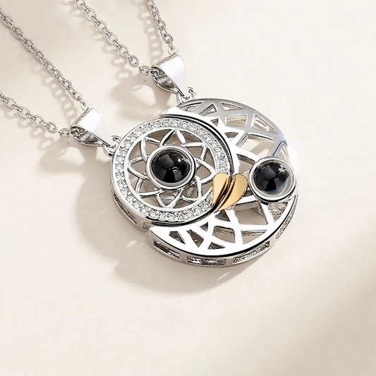 Personalized Photo Pendant Necklaces for Couple