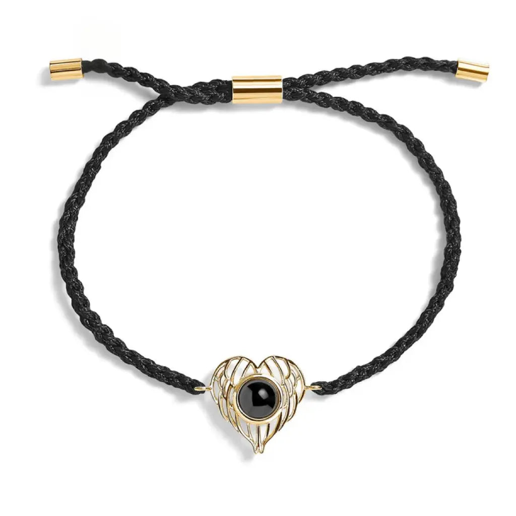 Personalized Angel Wing Photo Bracelet