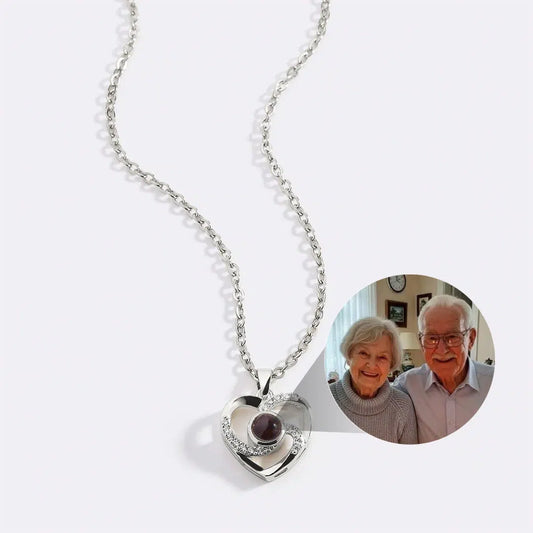 Personalized Heart Picture Pendant Necklace