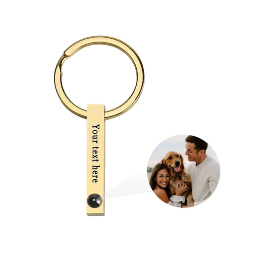 Engravable keychain-Custom photo and Engrave words or name