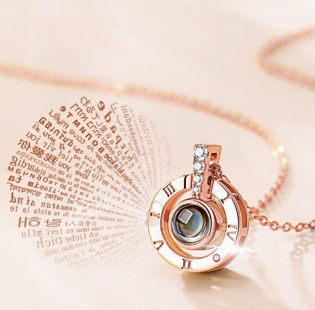 Personalized Circle Photo Pendant Necklace