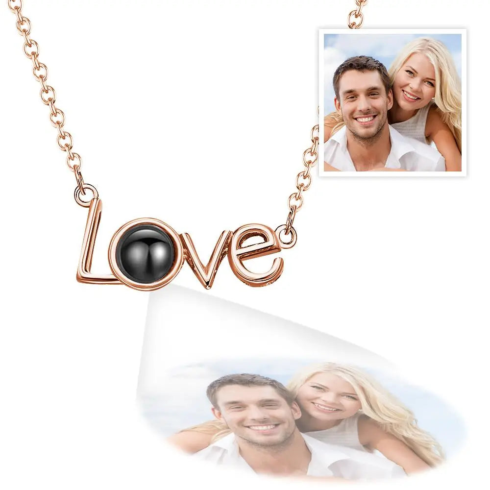 Personalized "LOVE" Picture Pendant Necklace