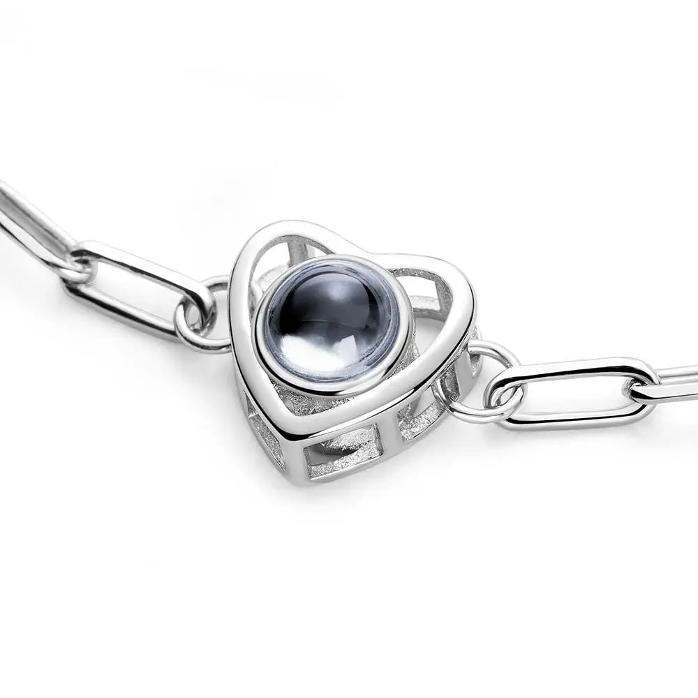 Personalized Photo Paperclip Chain Bracelet