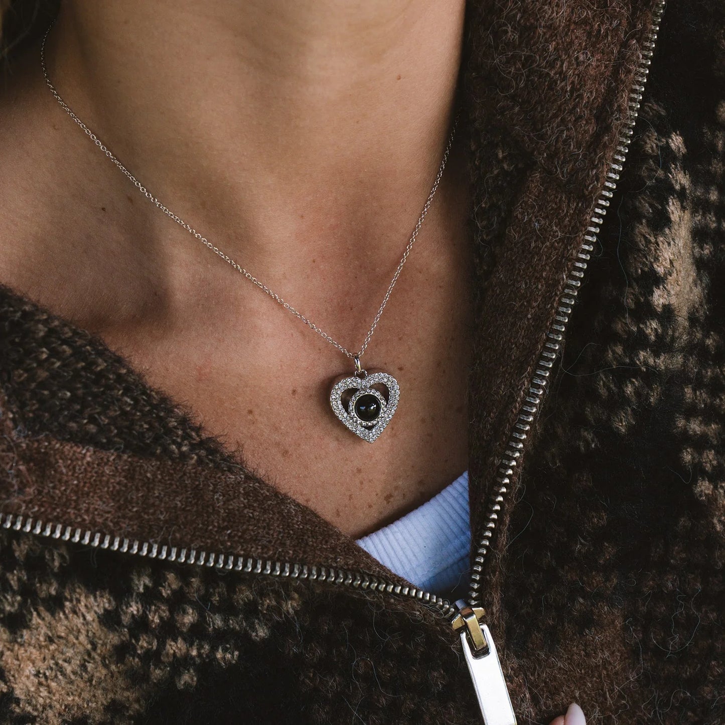 Personalized Heart Photo Pendant Necklace