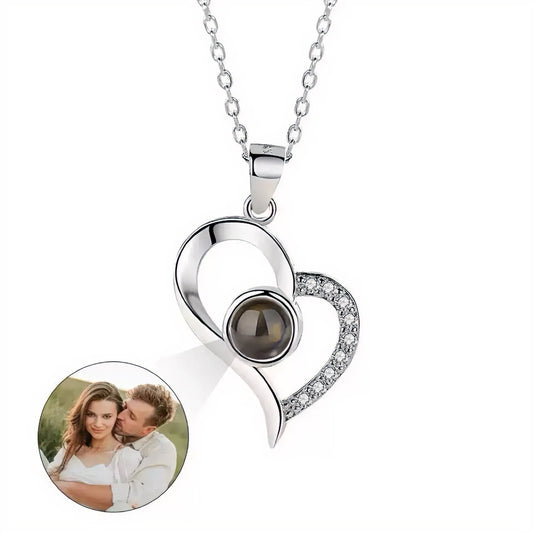 Personalized Picture Heart Pendant Necklace