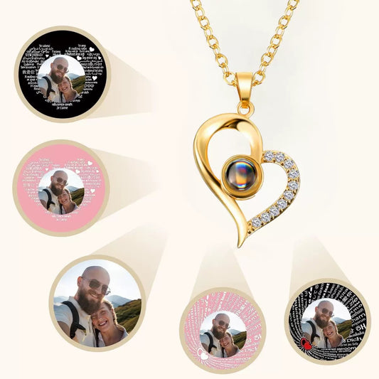 Personalized Picture Heart Pendant Necklace