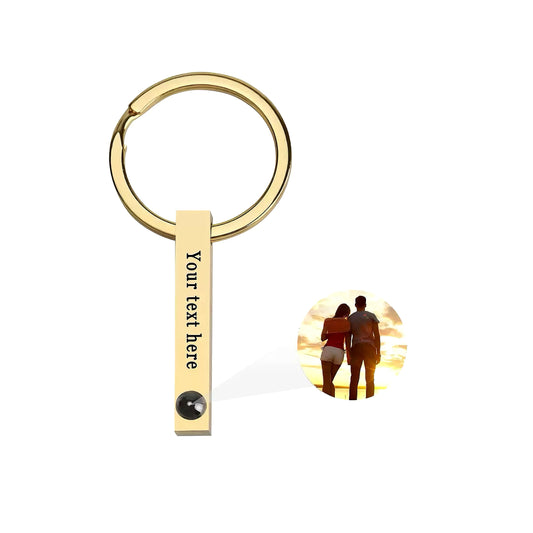 Engravable keychain-Custom photo and Engrave words or name