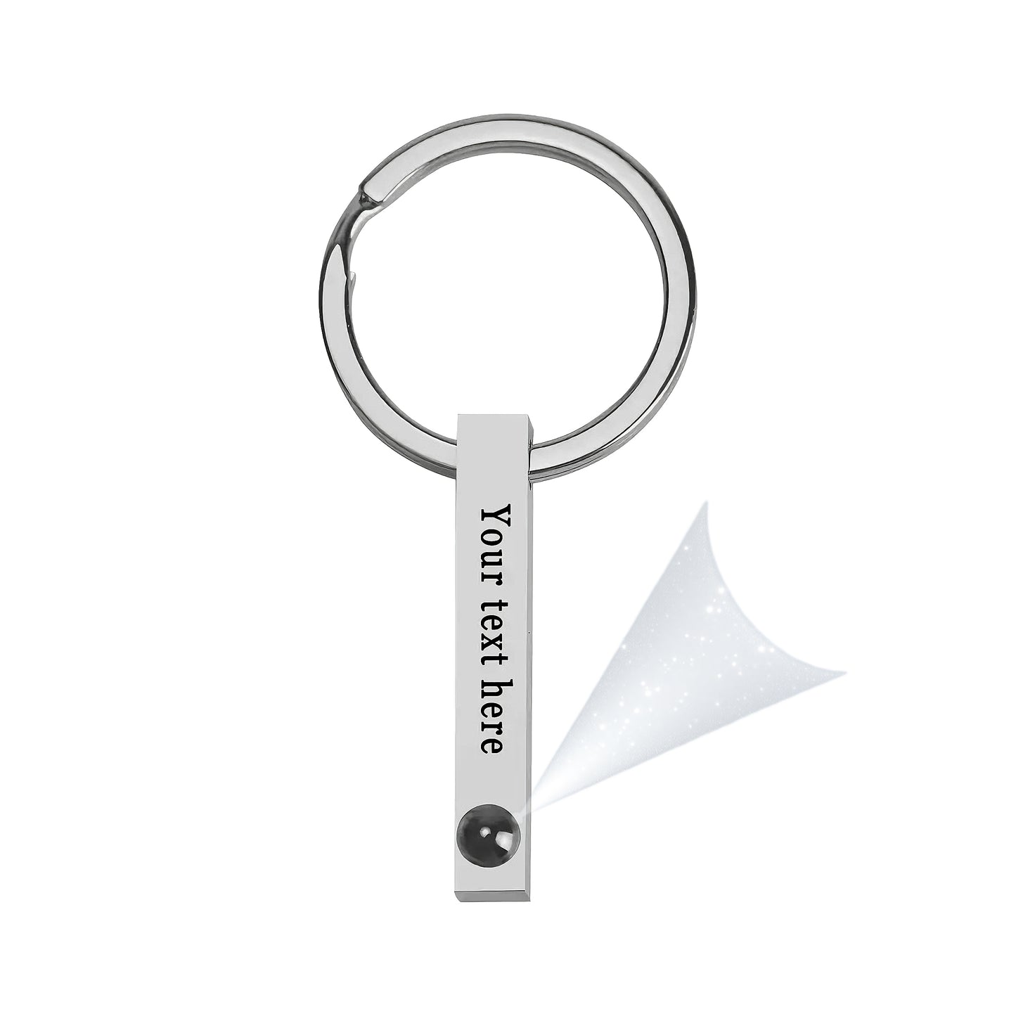 Engravable keychain-Custom photo and Engrave words or name