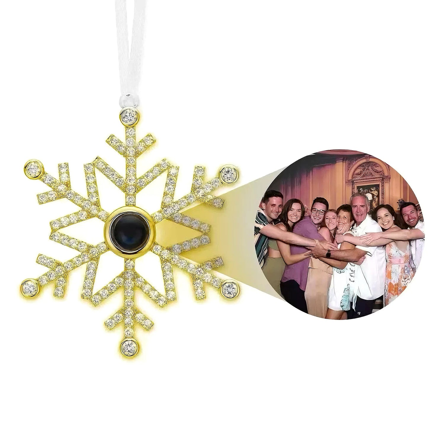 personalized photo projection ornament