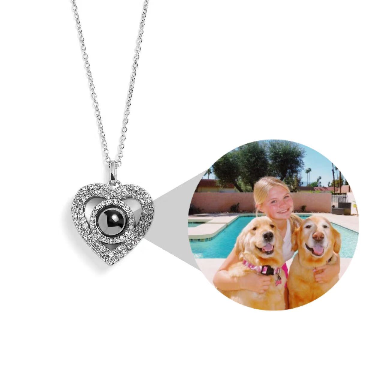 Personalized Heart Photo Pendant Necklace