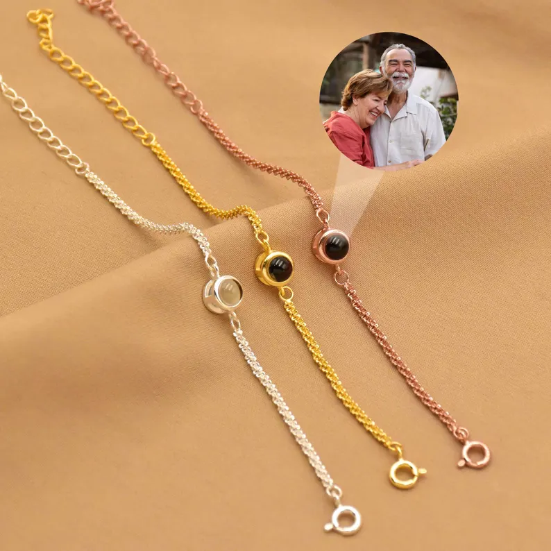 Personalized Cable Chain Photo Bracelet