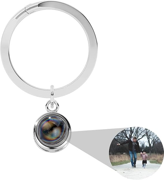 Personalized Circle Photo Keychain
