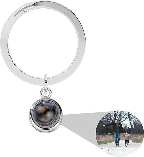 Personalized Circle Photo Keychain