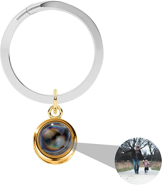 Personalized Circle Photo Keychain