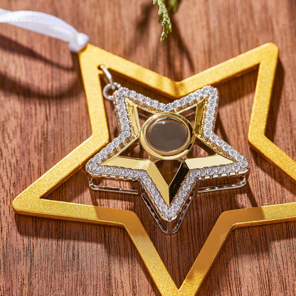 Personalized Gold Star Photo Ornament