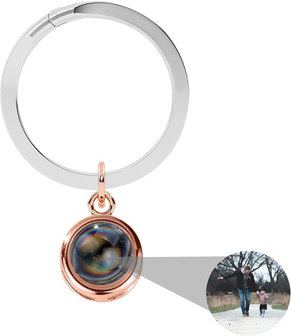 Custom picture projection keychain with photo inside