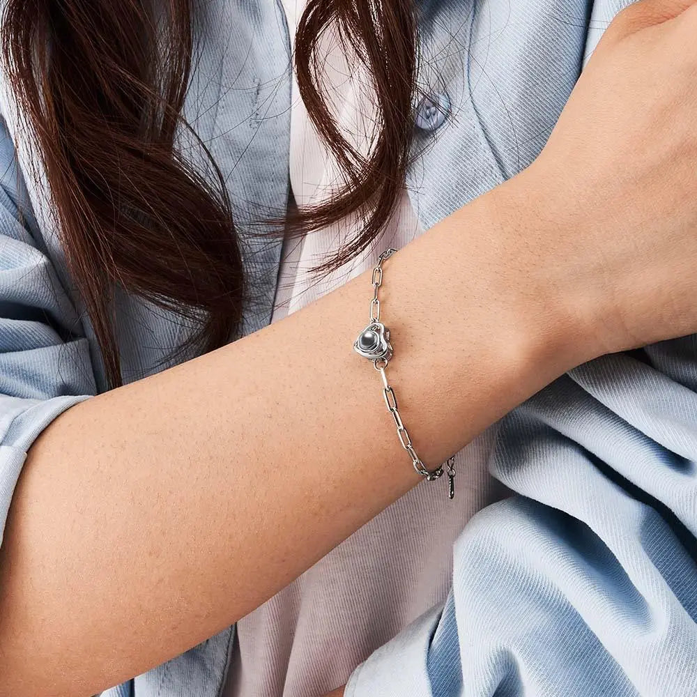 Personalized Photo Paperclip Chain Bracelet