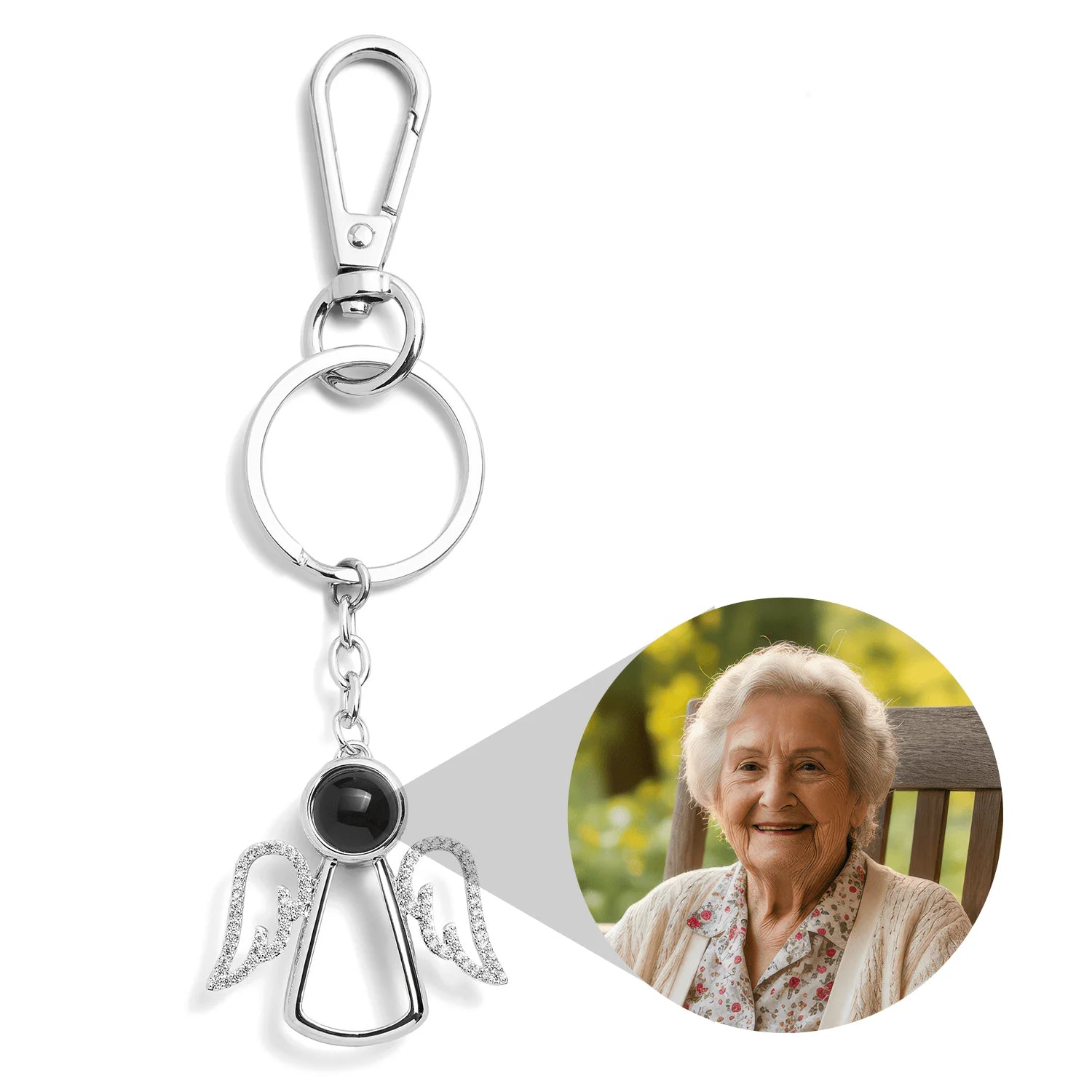 Personalized Angel Photo Keychain – VeMemo