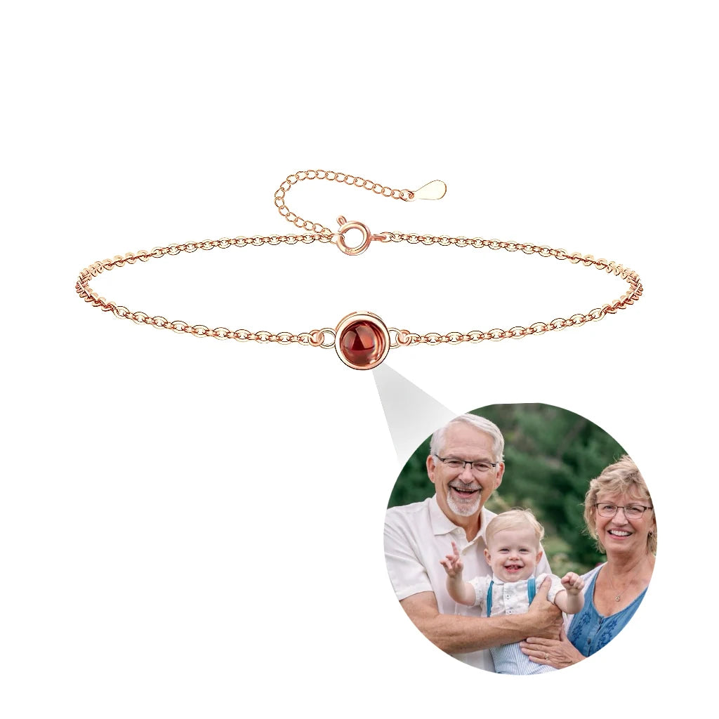 Personalized Cable Chain Photo Bracelet