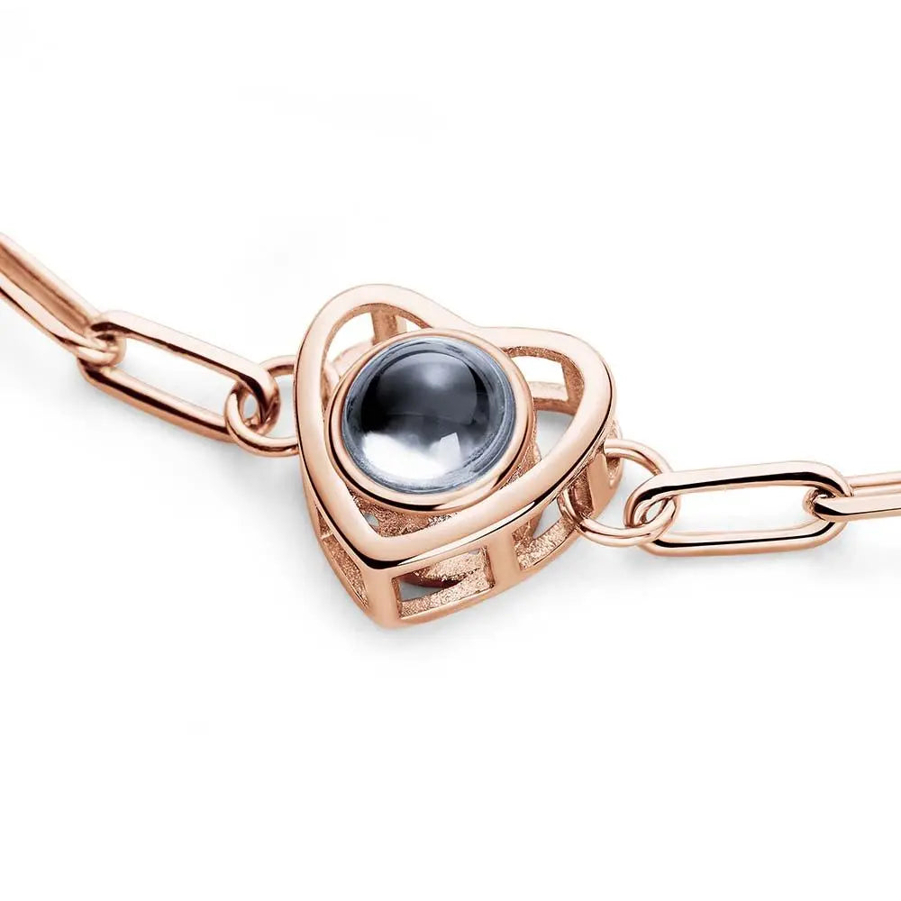 Personalized Photo Paperclip Chain Bracelet