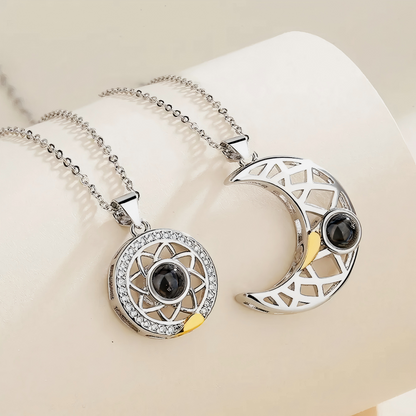 Personalized Photo Pendant Necklaces for Couple