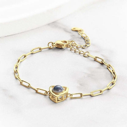 Personalized Photo Paperclip Chain Bracelet