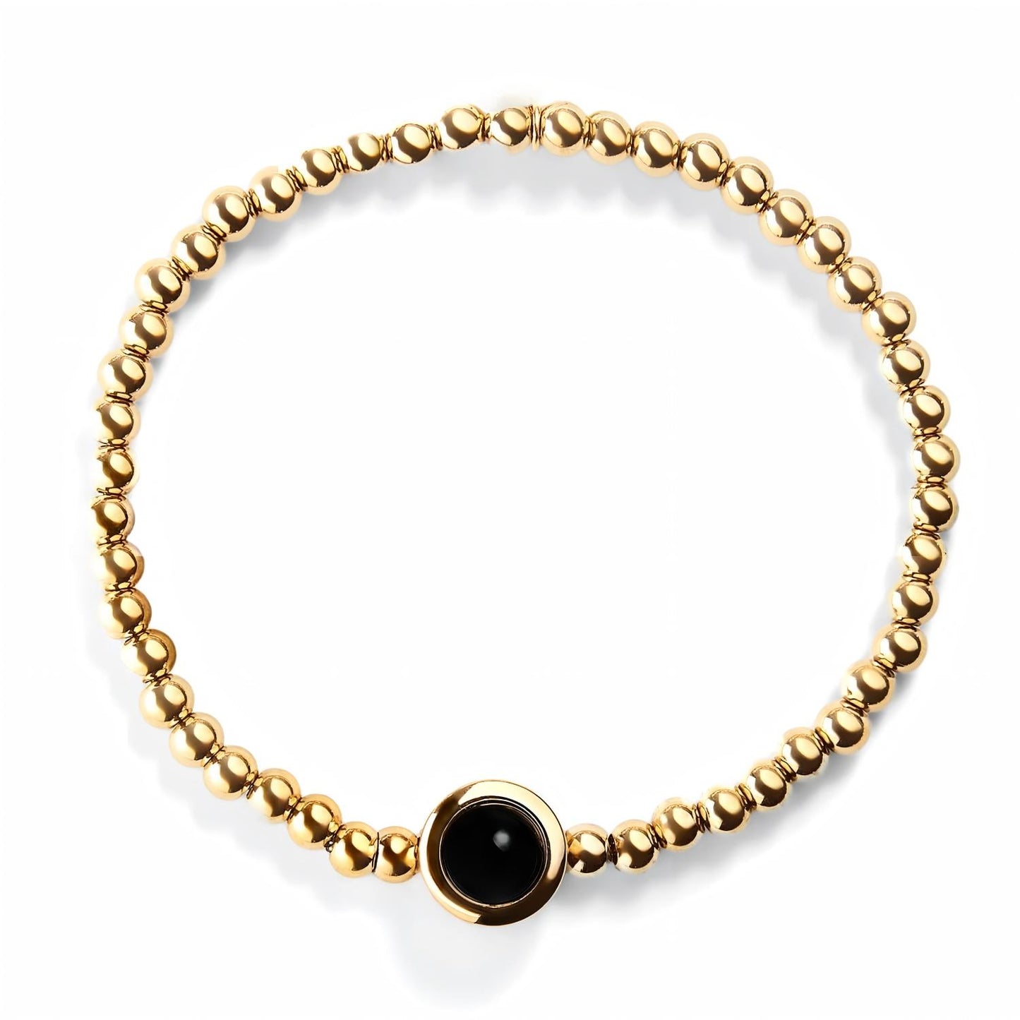 Personalized Bead Stretch Photo Bracelet