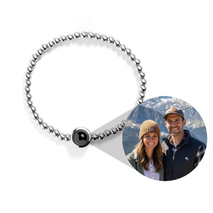 Personalized Bead Stretch Photo Bracelet