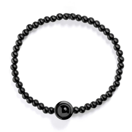 Personalized Bead Stretch Photo Bracelet