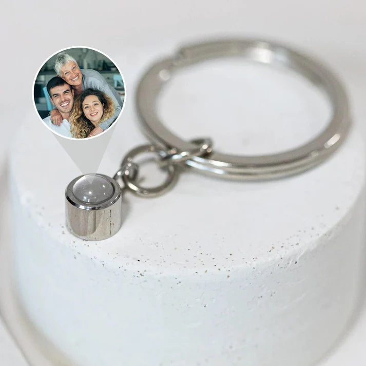 Personalized Circle Photo Keychain