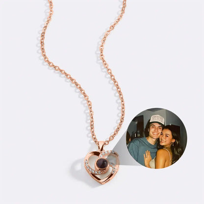 Personalized Heart Picture Pendant Necklace