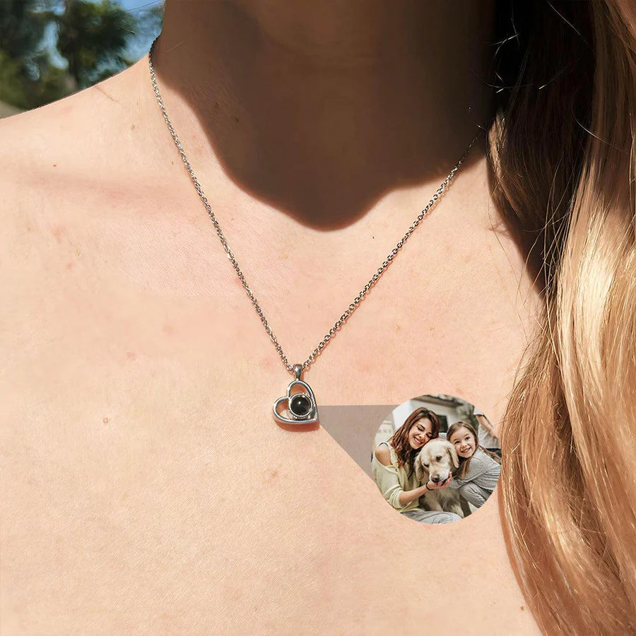 Personalized Heart Photo Pendant Necklace