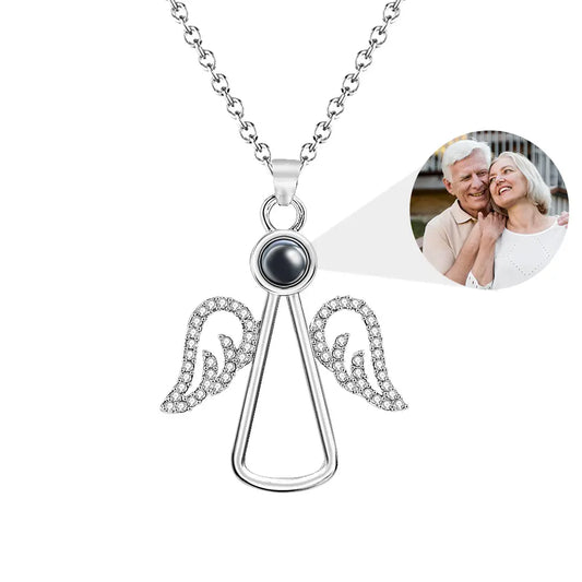 Personalized Photo Angel Necklace