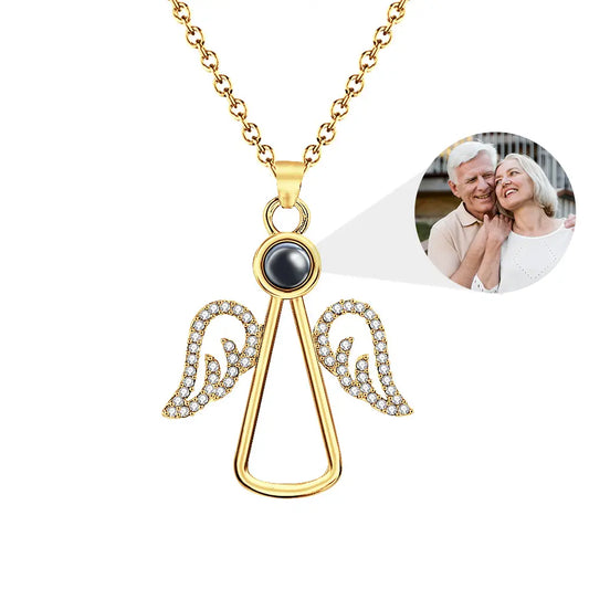 Personalized Photo Angel Necklace