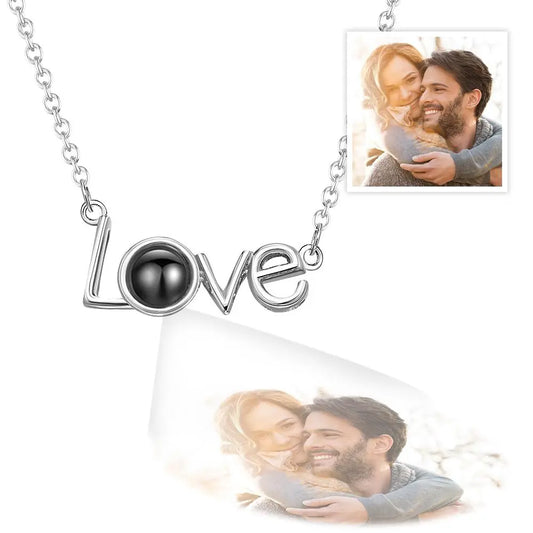 Personalized "LOVE" Picture Pendant Necklace