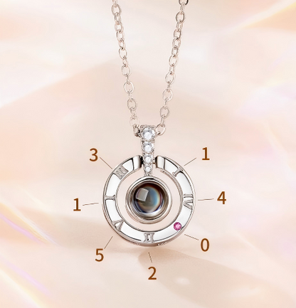 Personalized Circle Photo Pendant Necklace