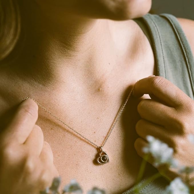 Personalized Heart Photo Pendant Necklace
