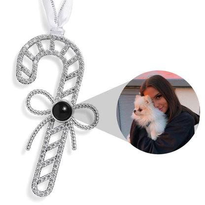 Personalized Candy Cane Photo Ornament