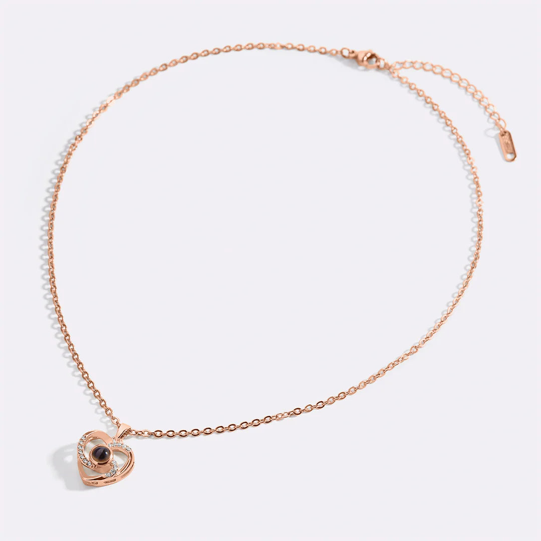 Personalized Heart Picture Pendant Necklace