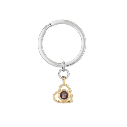 Personalized Heart Photo Keychain