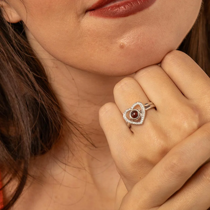 Personalized Heart Photo Ring
