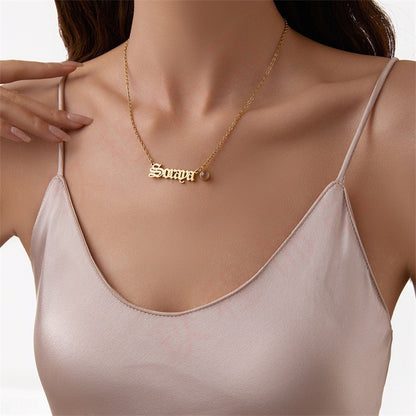 Engravable Name Necklace with Photo inside