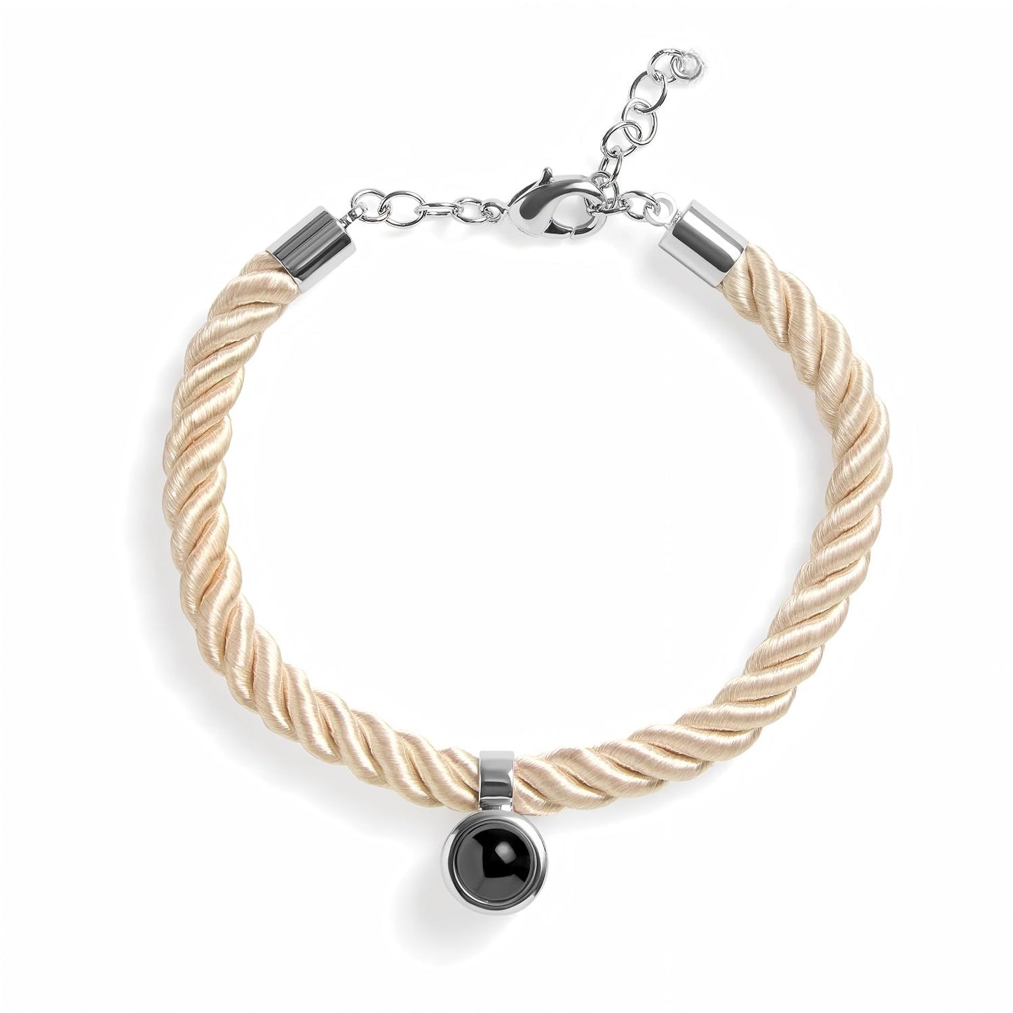 Personalized Rope Circle Photo Bracelet