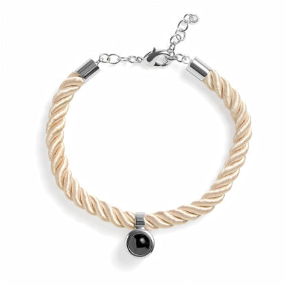 Personalized Rope Circle Photo Bracelet