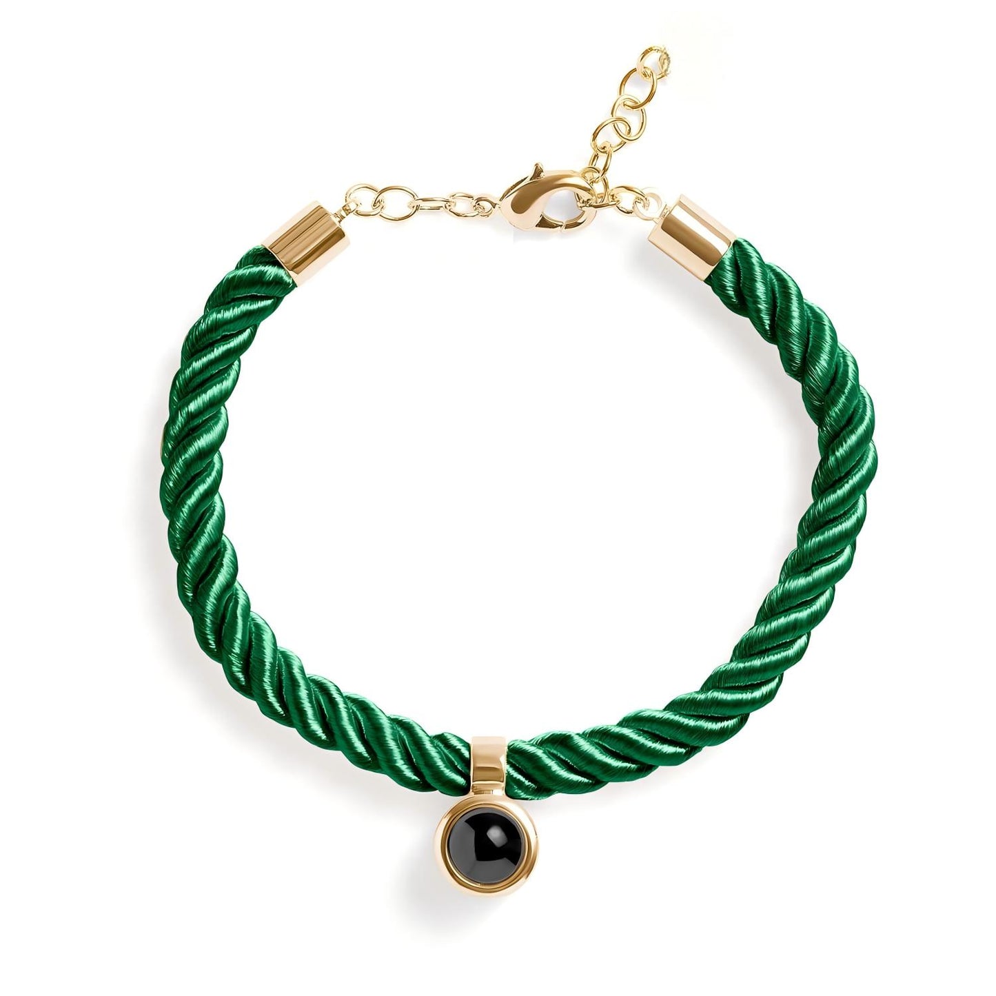 Personalized Rope Circle Photo Bracelet