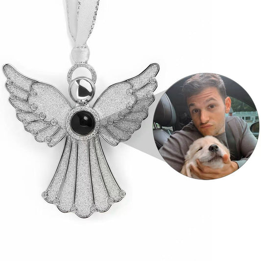 Personalized Glimmering Angel Photo Ornament