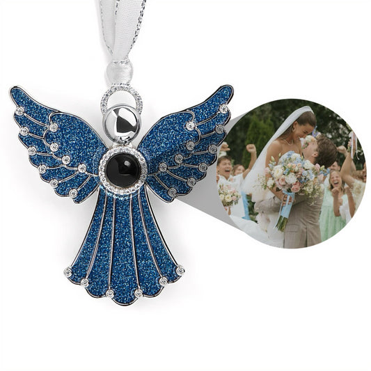 Personalized Glimmering Angel Photo Ornament