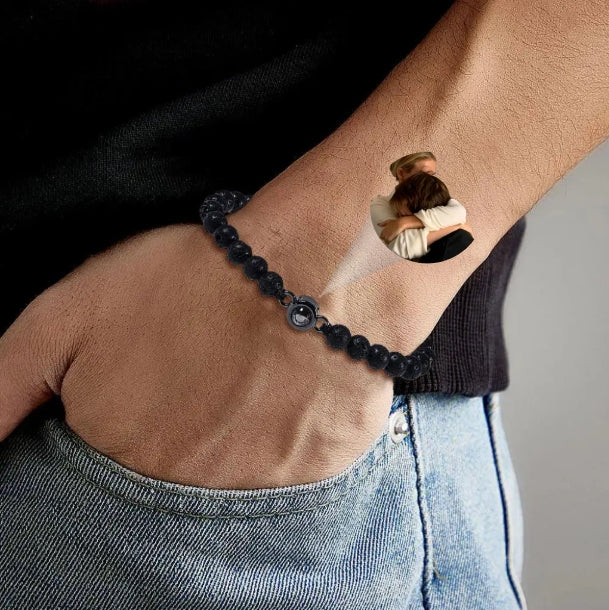 Personalized Beaded Photo Bracelet