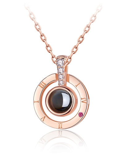 Personalized Circle Photo Pendant Necklace